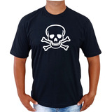 Camiseta Rock Metal Caveira Camisa Masculina Personalizada