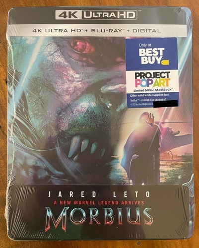 4k + Bluray Steelbook Morbius - Jared Leto Marvel - Dub Leg