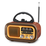 Prunus J-150 Pequeno Retro Vintage Radio Bluetooth, Radio Po