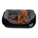 Cama Para Perro O Gato Suave Economica Resistente 66x50 Color Negro