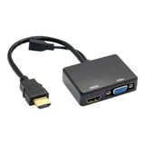 Divisor Hembra Jser Hdmi A Vga Y Hdmi, Para Monitor De Pc