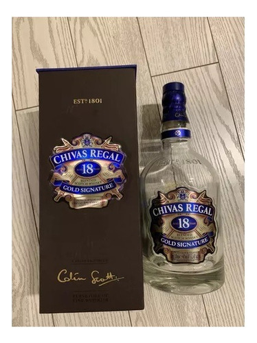 Botella Vacia Whisky Chivas Regal 18 Años 