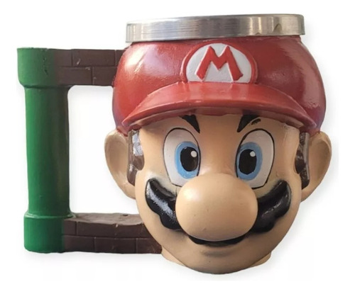 Caneca Super Mario 3d Geek Resina Decorativa Presente