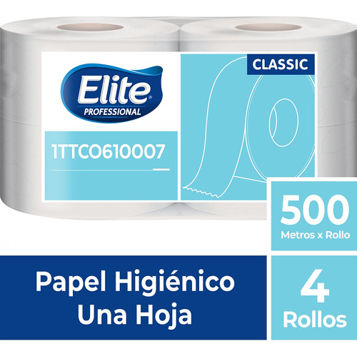 Papel Higiénico Jumbo Hoja Sencilla X 4 Rollos Blanco