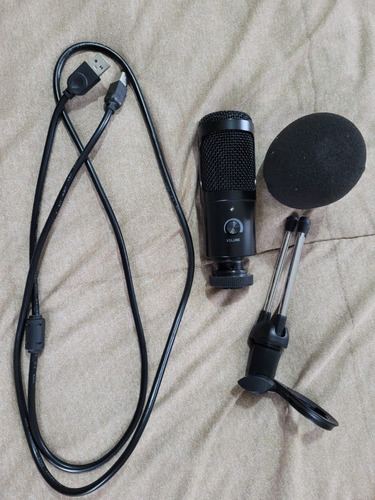Microfone Usb Profissional Condensador  + Tripê