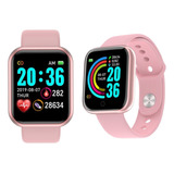 Smartwatch Reloj Inteligente D20 Combo X2 Unidades Rosas!