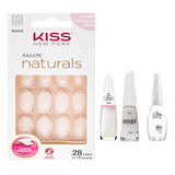 Unha Kiss Amendoada Médio + Esmaltes Pétala Branca-lua-renda