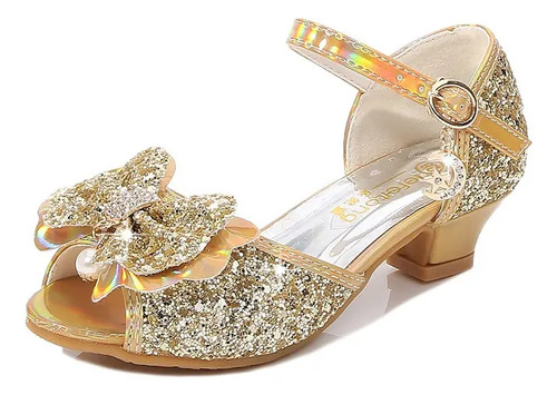 Sandalias Tacones Partido Niñas Zapatos Cristal 6-16 A Gradu | Meses sin interés
