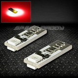 Pair 2smd 2 5050 Smd Led T10 W5w Canbus Red Interior Dom Sxd