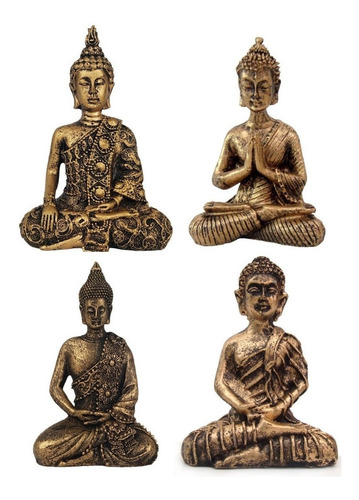 Buda Hindu Namastê Tailandês Tibetano Sidarta Resina Kit C/4