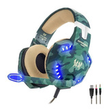 Auriculares Gamer Kotion Each G2600 Color Verde/beige/negro