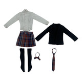 Conjunto De Falda Corta A Escala 1/6 Piezas, Camisa, Abrigo,