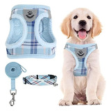 Adjustable Dog Harness Collar And Leash Set Step In No ...