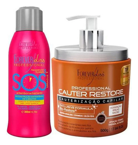 Sos Forever Liss 300ml + Cauterização Forever Liss 500g