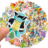 50 Pzs Lote Pegatinas Pokemon Ash Pikachu Anime Stickers