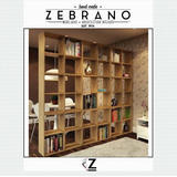 Biblioteca Divisor De Ambientes Blanco | Zebrano M+a