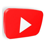 Ícone Youtube Para Decoração Enfeite Plástico 5 Cm
