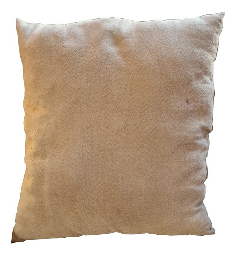 Cojin Beige Decorativo 45x45 Cm Con Relleno Sin Cierre