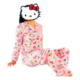 Pijama De Hello Kitty Dama Moda Pantalón, Playera Y Calcetas