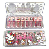 Set 8 Brillos Labiales Mágicos Glitter Lip Gloss Hello Kitty
