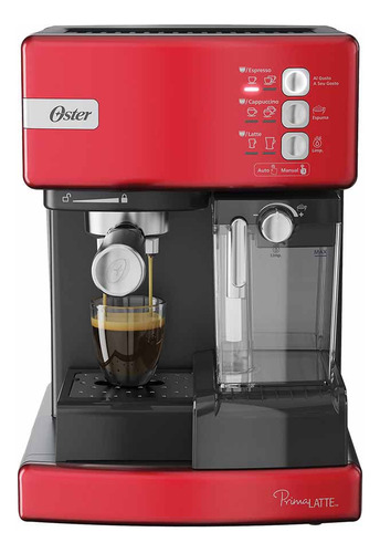 Cafetera Automática De Espresso Roja Oster® Primalatte