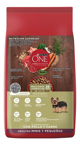 Purina One Perro Adulto Mini Carne 6 Kg