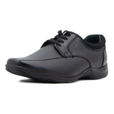 Zapato Casual Escolar Juvenil Flexi Piel Negro 22-25 