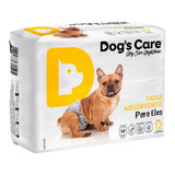 Fralda Descartável Higiênica P/ Cães Macho Dogs Care M 12 Un