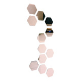 Espejos Decorativo- 50 Piezas Hexagonal-adhesivo-acrílico. 
