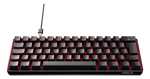 Teclado Mecânico Gamer Hyrax Thunder Switch Huano Led Red