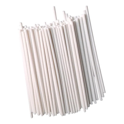 * 100 Palitos Plastico Blanco 14.5 Cms Paletas Choco Jabon