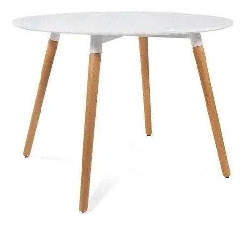 Mesa De Comedor Redonda Madera 90cm Eames Ct