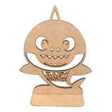 Centro Mesa Baby Shark Bebê Tubarão Totem Em Mdf Com Base S