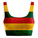 Top Regata Fitness Estampado Raveup Bandeira Reggae