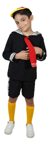 Disfraz Quico Kiko De El Chavo Del 8 Con Gorro Corbata Y Calcetas Infantil Niño
