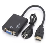 Adaptador Conversor Vga Para Hdmi Saída Áudio P2 Notebook/pc