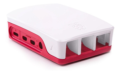 Carcasa Gabinete Oficial Para Raspberry Pi 4 Rojo/blanco