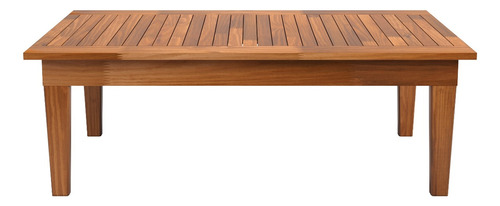  Mesa Centro 80x40 Ripada Madeira Rustica Castanho Oferta