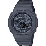 Relógio Casio G-shock Carbon Core Guard Ga-2100ca-8adr Correia Preto Bisel Preto Fundo Preto