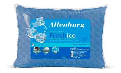 Travesseiro Gelado Fresh Ice Altenburg Azul 50x70 - Azul