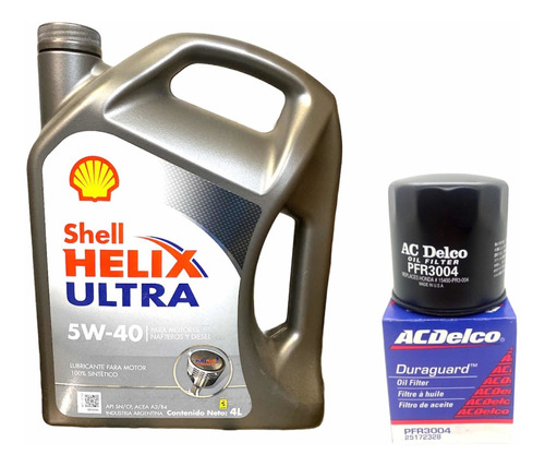 Kit Filtro + Aceite Shell Helix Ultra 5w40 Santa Fe 2.4