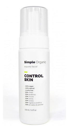 Simple Organic - Espuma Facial - Control Skin Tipo De Pele Oleosas, Mistas E Acneicas