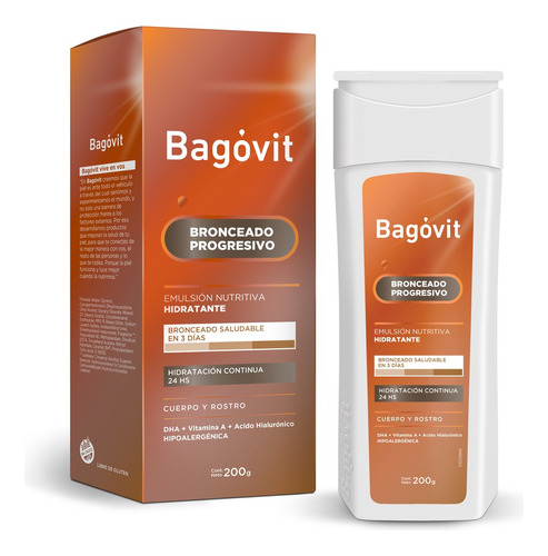 Bagovit A Bronceado Progresivo X 200gr