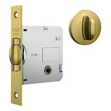 Fechadura Rolete Banheiro Pivotante Stam 1025 Dourada Gold