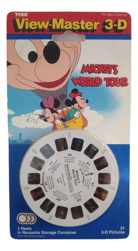 Juguete Antiguo View Master Disney Mickey Blister 3 Reels B