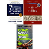 Las 48 Leyes Del Poder + 7 Hábitos De Gente + Ganar Amigos