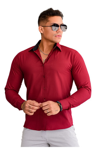 Camisa Social Masculina Slim Fit Luxo Varios Modelos