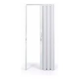 Cortina Porta Sanfonada De Correr Branca Em Pvc 2,10m X 84cm