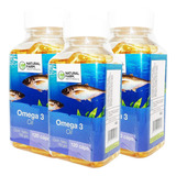 Pack 3 Omega 3 Oil Nf 1000mg 120 Capsulas Soft C/u Sabor Natural / 3 Frascos