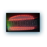 Aviso Led Hamburguesa 50x30 Cm